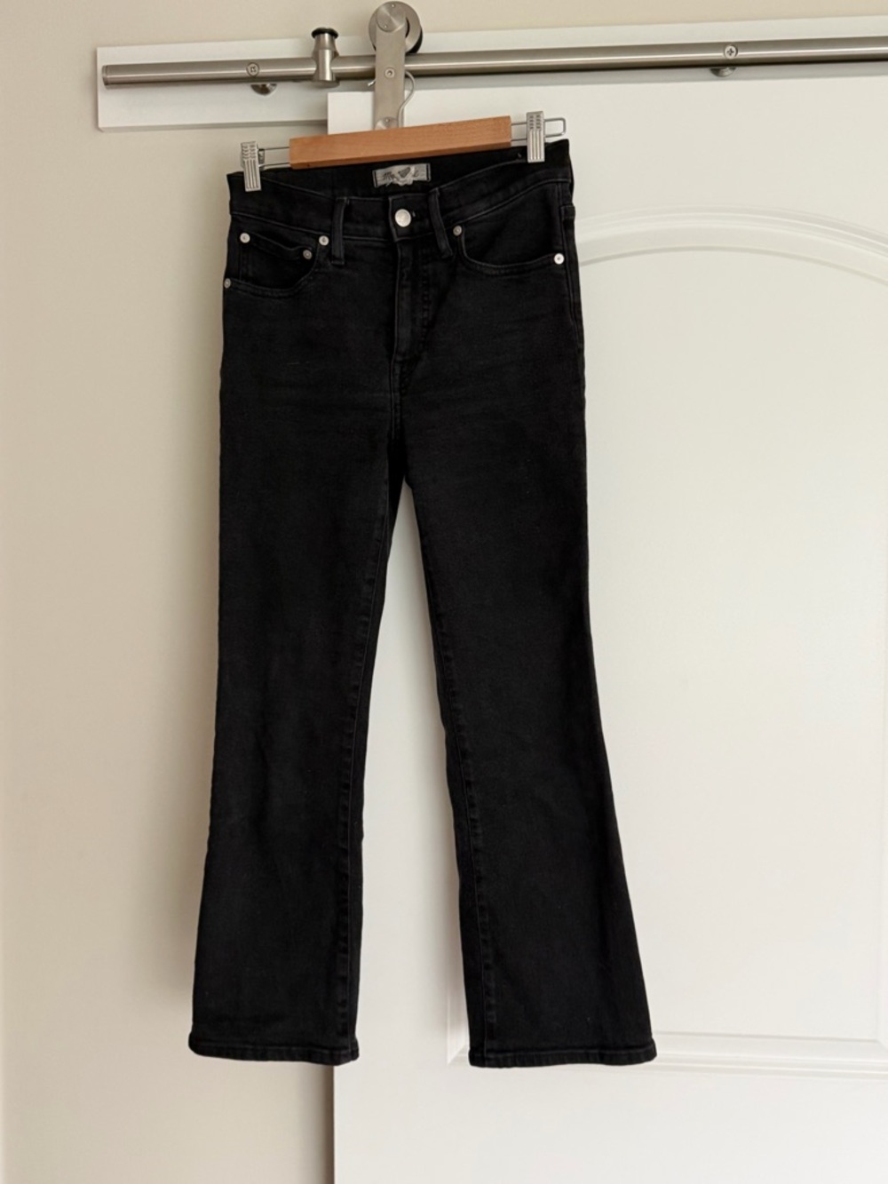 Women's Black High-Rise Straight Jeans